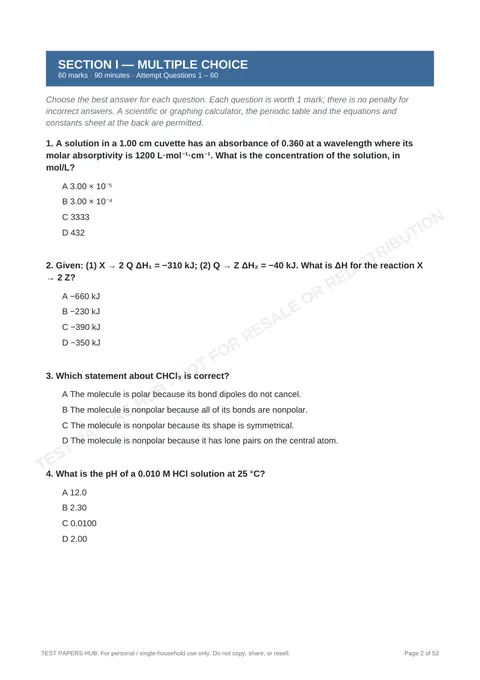 Questions preview
