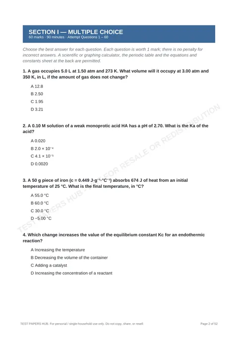 Questions preview