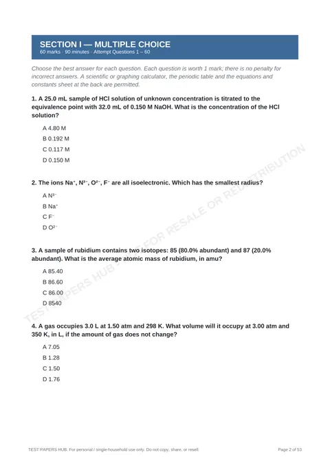 Questions preview