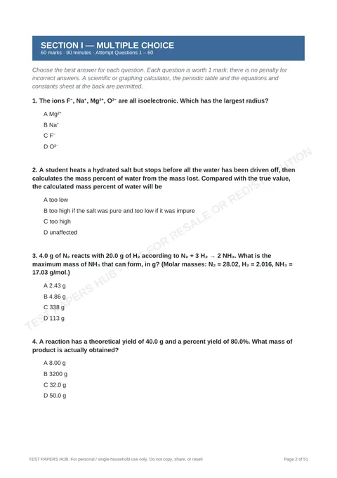 Questions preview