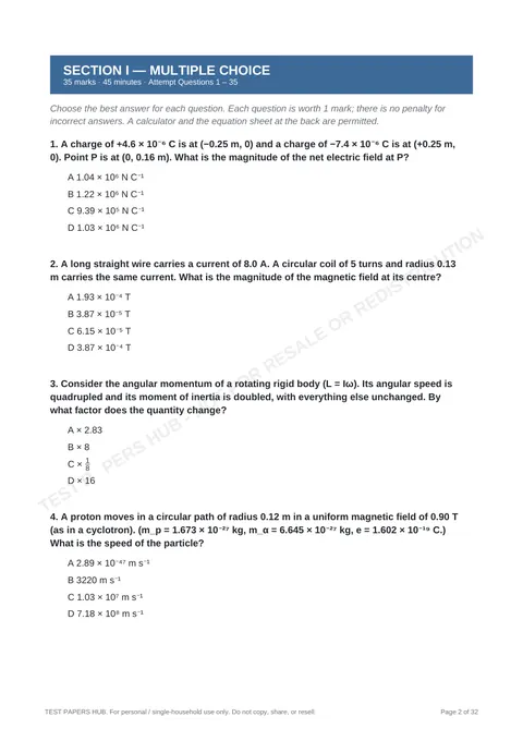 Questions preview