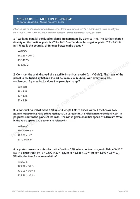 Questions preview