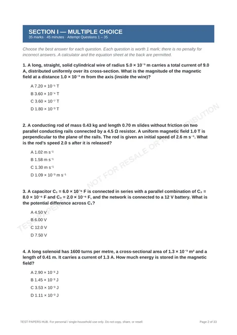 Questions preview