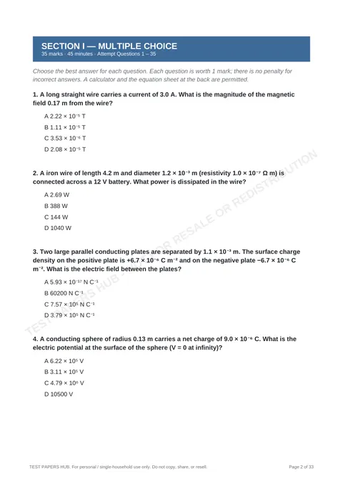Questions preview