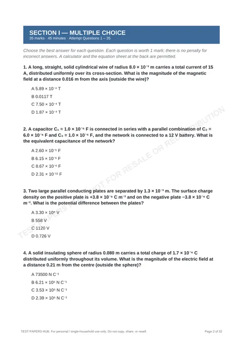 Questions preview