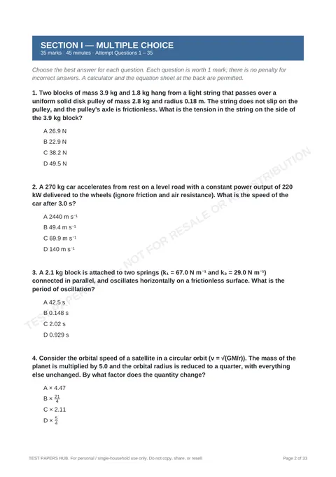 Questions preview