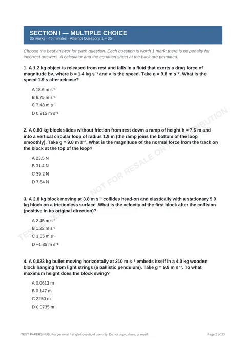 Questions preview