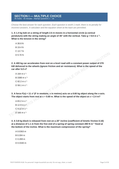 Questions preview