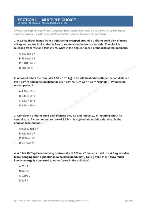 Questions preview