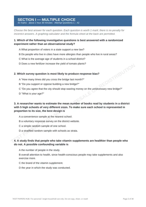 Questions preview