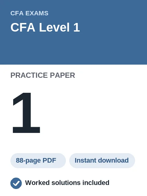 CFA Level 1 Practice Paper 1