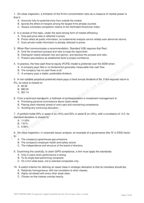 Questions preview