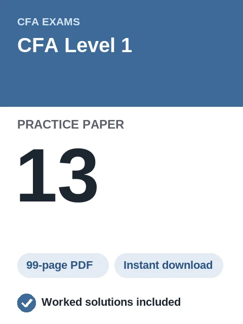 CFA Level 1 Practice Paper 13