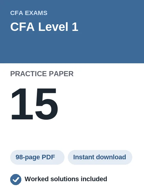 CFA Level 1 Practice Paper 15