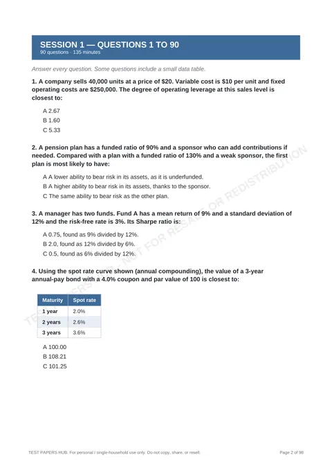 Questions preview