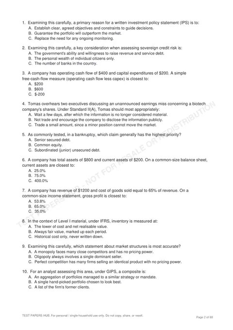 Questions preview