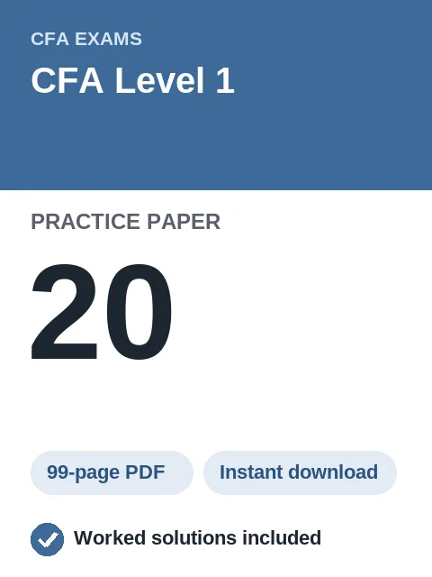 CFA Level 1 Practice Paper 20