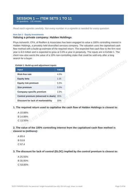 Questions preview