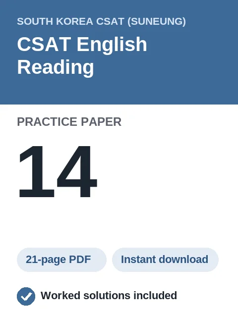 CSAT English Reading Practice Paper 14