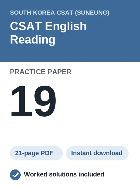 CSAT English Reading Practice Paper 19