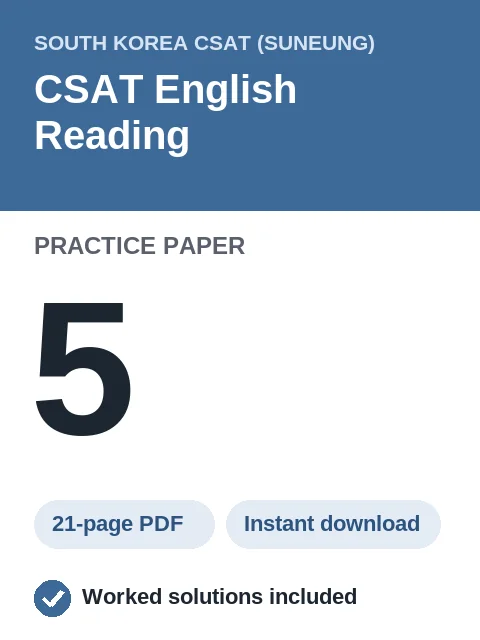CSAT English Reading Practice Paper 5