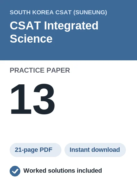 CSAT Integrated Science Practice Paper 13