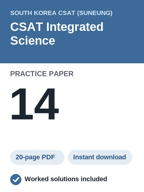 CSAT Integrated Science Practice Paper 14