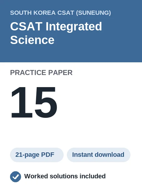 CSAT Integrated Science Practice Paper 15