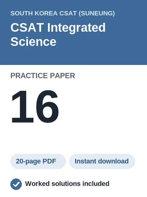 CSAT Integrated Science Practice Paper 16