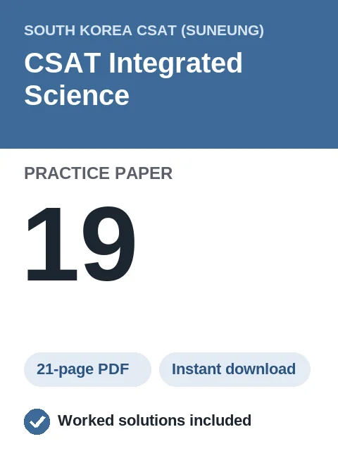 CSAT Integrated Science Practice Paper 19
