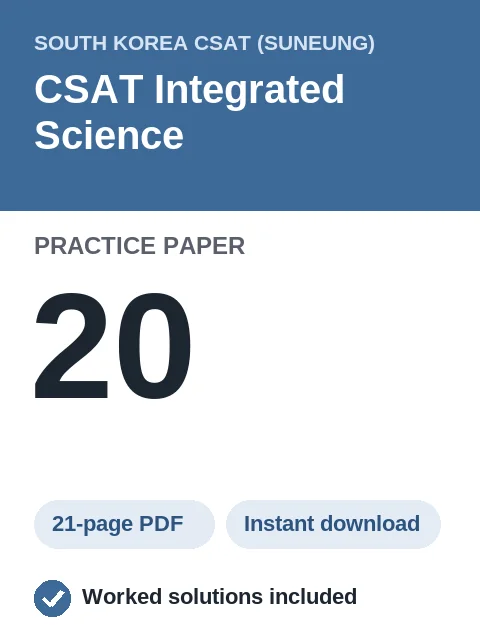 CSAT Integrated Science Practice Paper 20