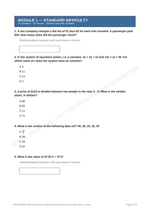 Questions preview
