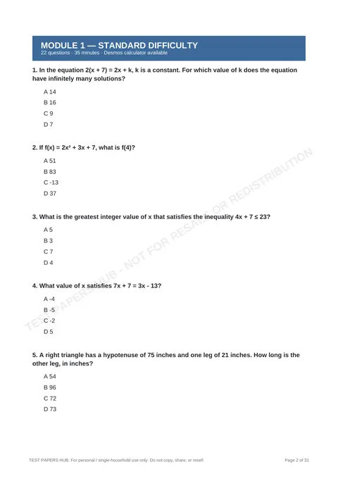 Questions preview