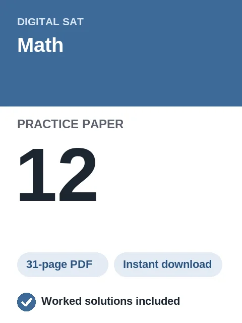 Digital SAT Math Practice Paper 12