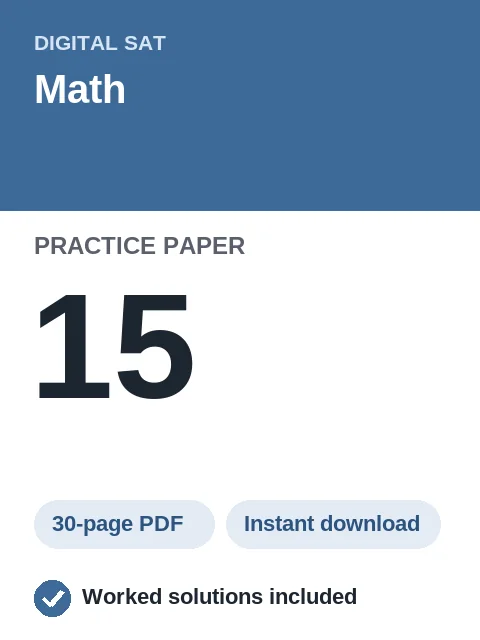 Digital SAT Math Practice Paper 15