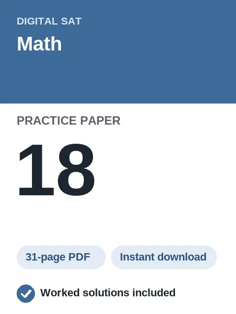 Digital SAT Math Practice Paper 18