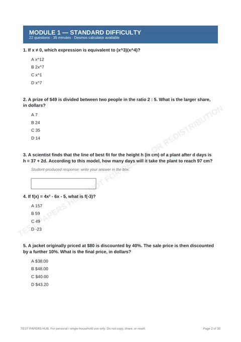 Questions preview