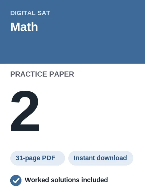 Digital SAT Math Practice Paper 2