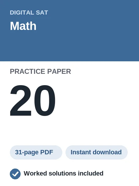 Digital SAT Math Practice Paper 20