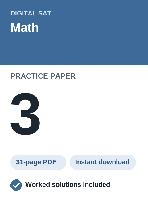 Digital SAT Math Practice Paper 3