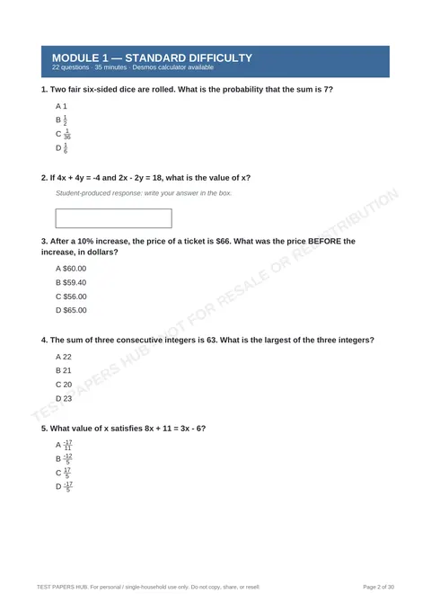 Questions preview