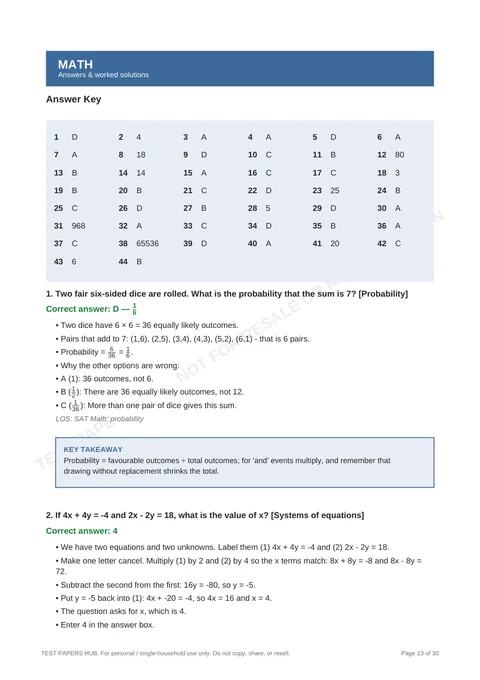 Solutions preview