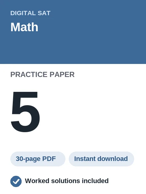 Digital SAT Math Practice Paper 5