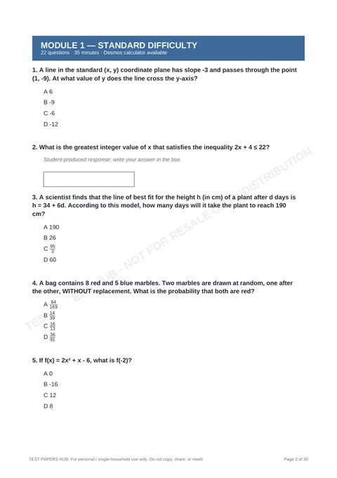 Questions preview