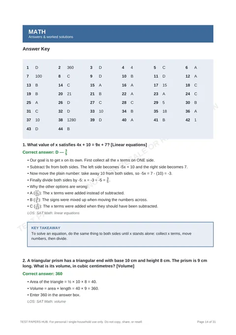 Solutions preview