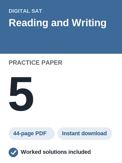 Digital SAT Reading and Writing Practice Paper 5