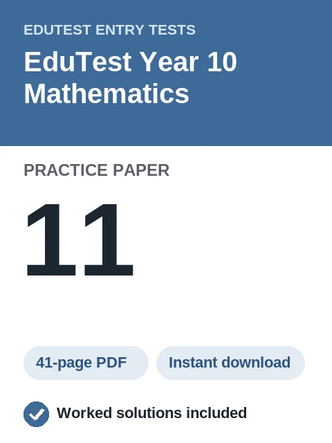 EduTest Year 10 Mathematics Practice Paper 11