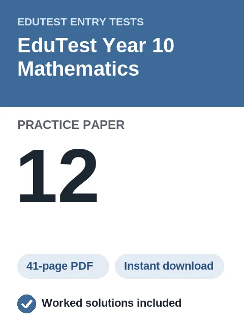 EduTest Year 10 Mathematics Practice Paper 12