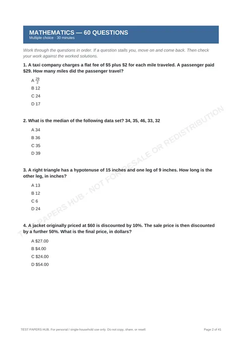 Questions preview