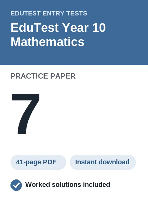 EduTest Year 10 Mathematics Practice Paper 7